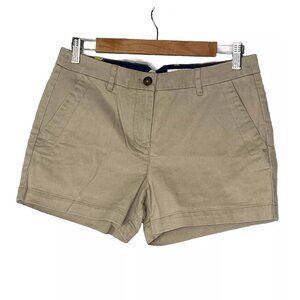 NWT Boden Women’s Chino Shorts tan cotton flat front short Size 6